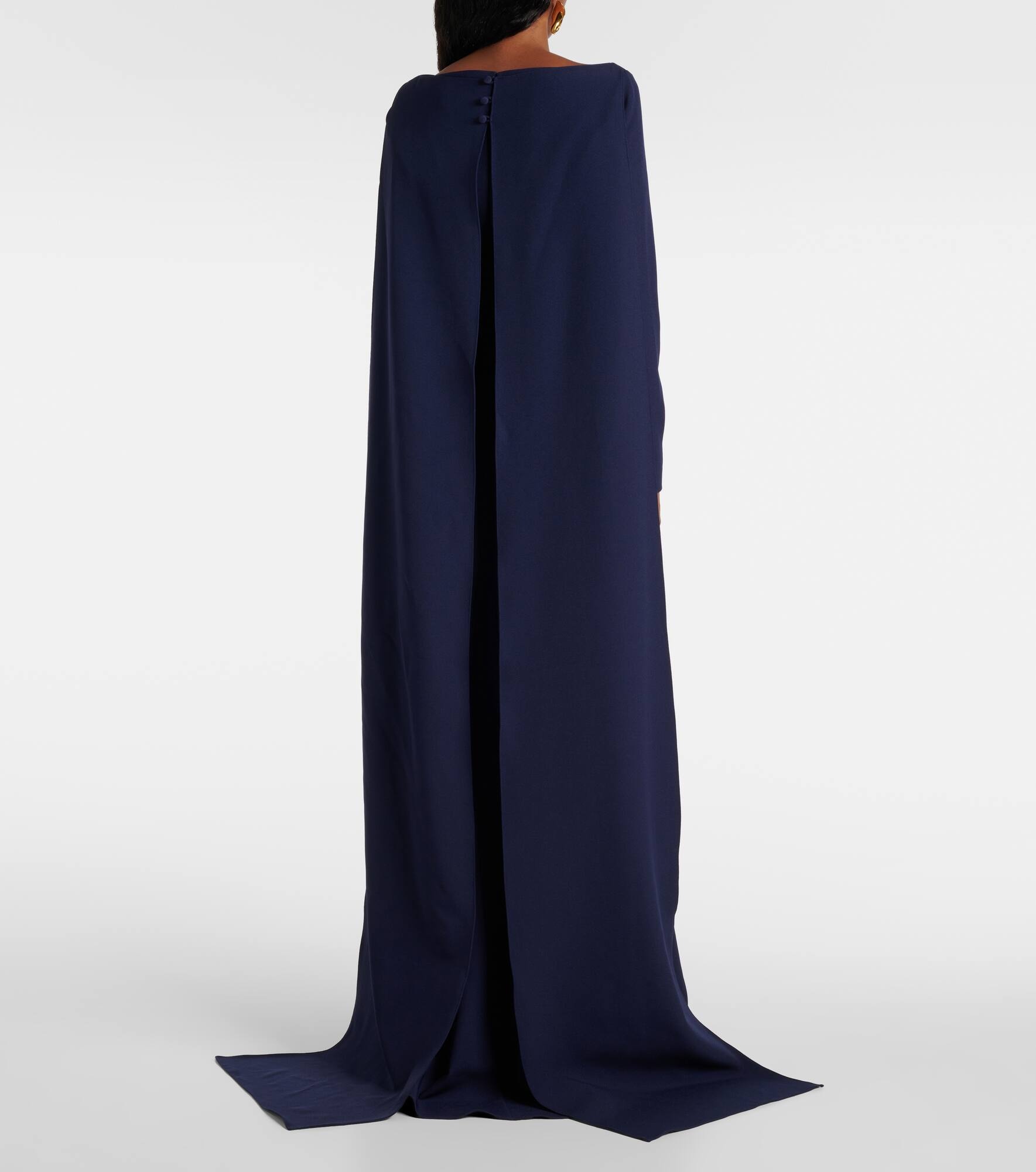 Ginevra crystal-embellished crêpe gown - 3