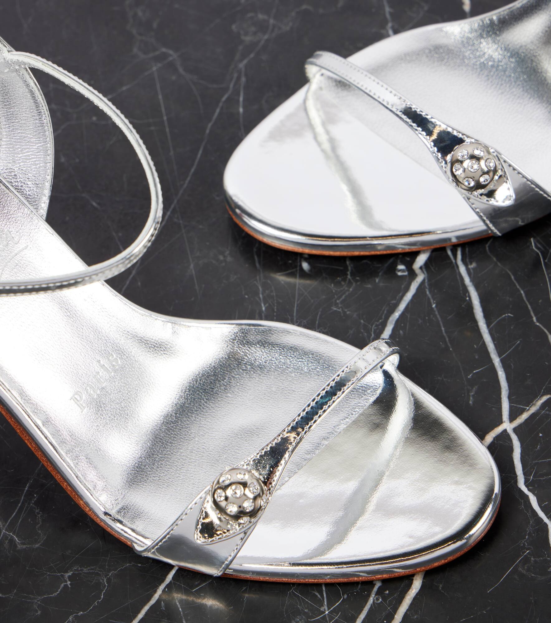 Atmospheria mirrored leather sandals - 6