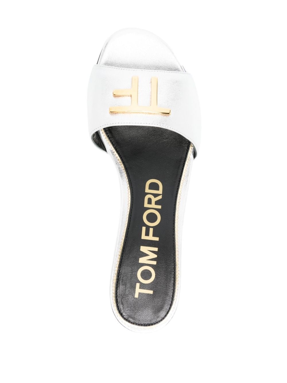 50mm logo-plaque leather mules - 4