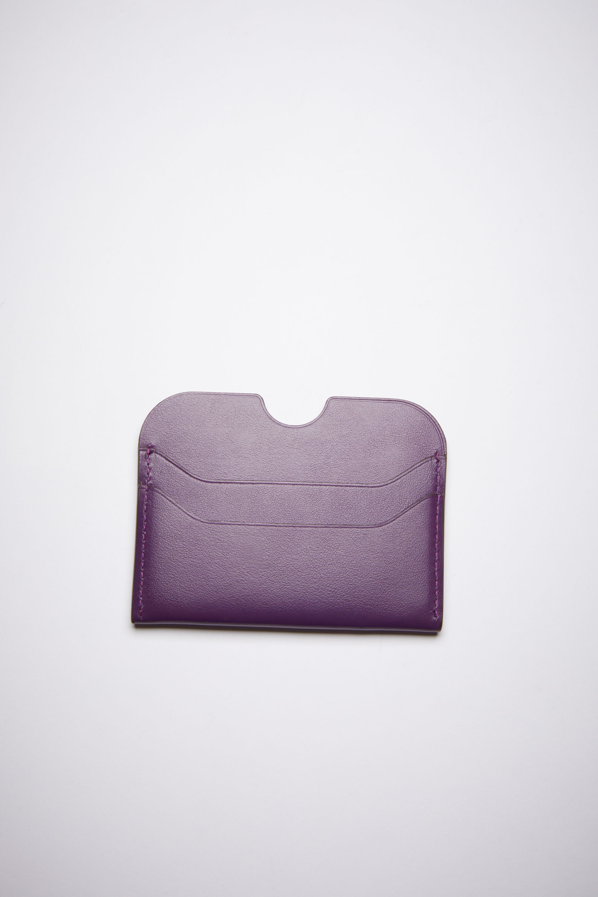 Leather card holder - Violet purple - 3