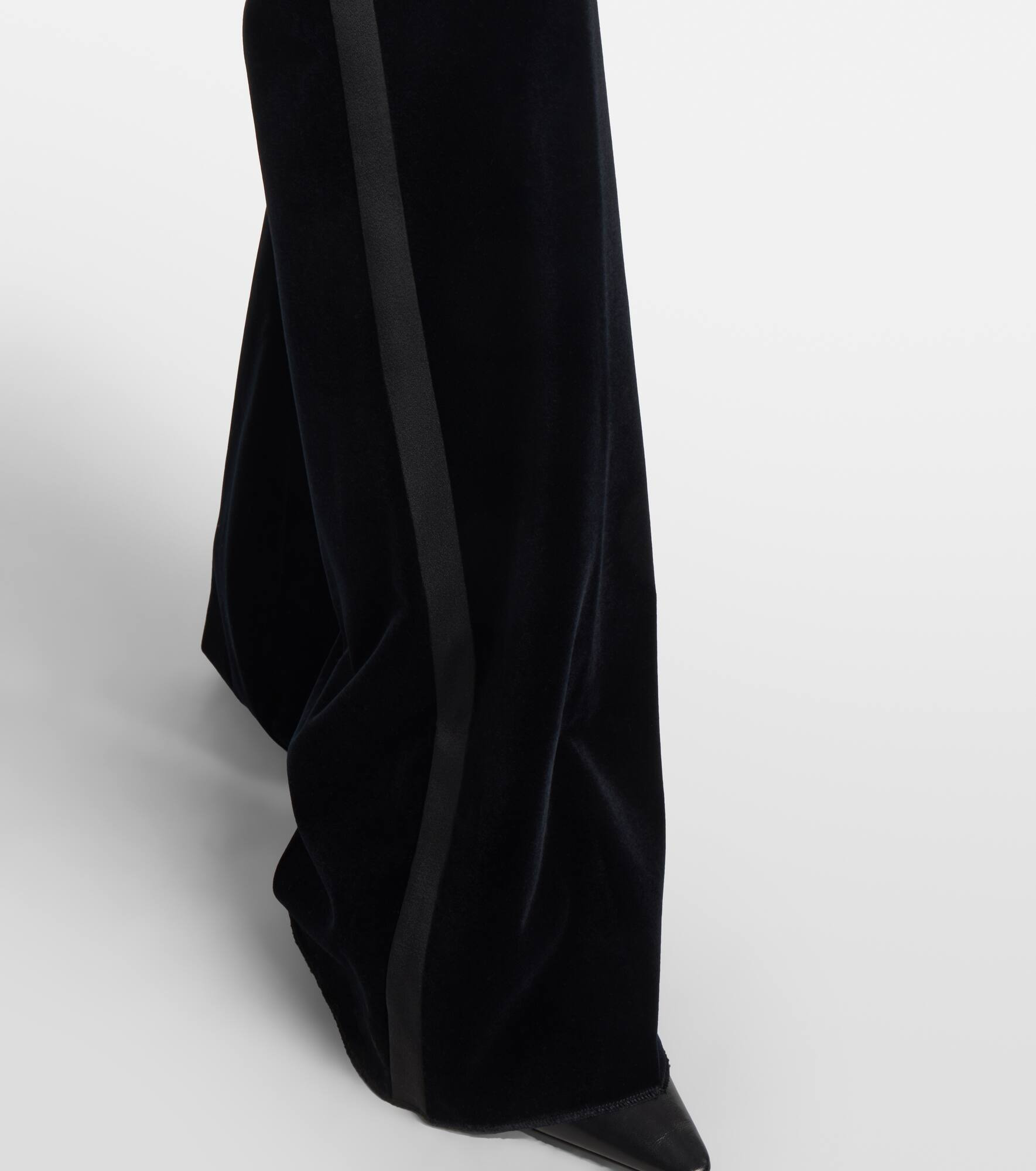 Vetrino cotton velvet flared pants - 5