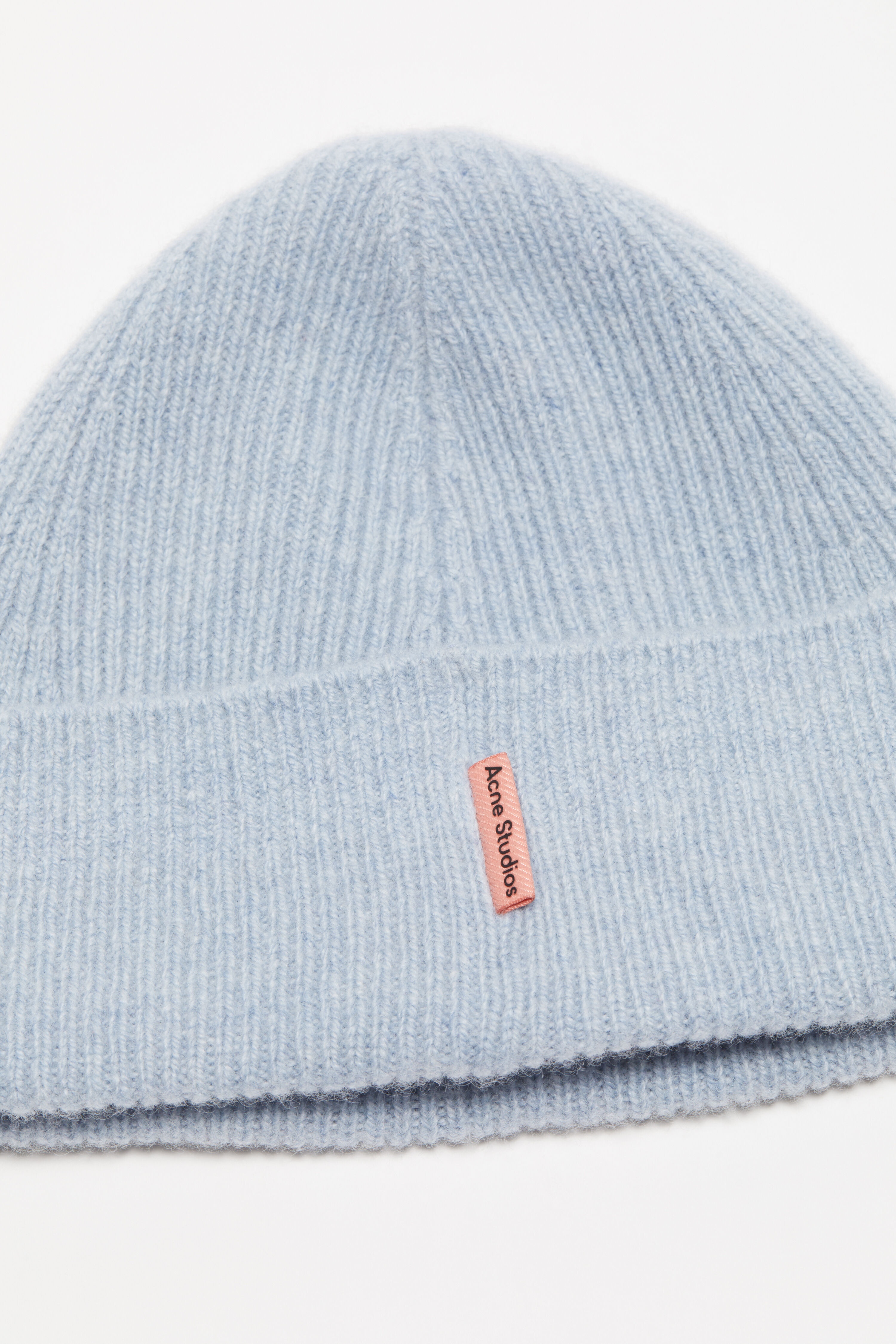 Wool cashmere beanie - Steel blue melange - 4