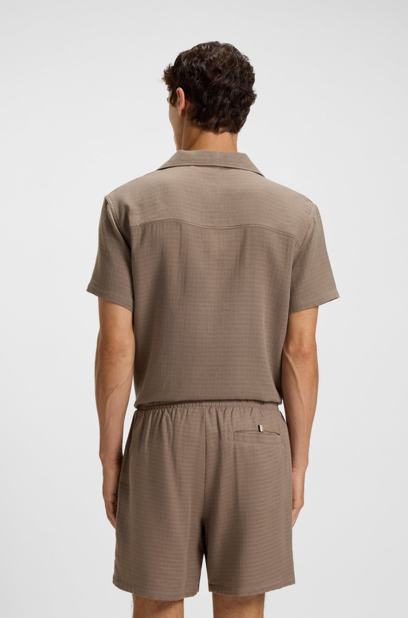 BOSS SWIM SHORTS IN COTTON MUSLIN outlook