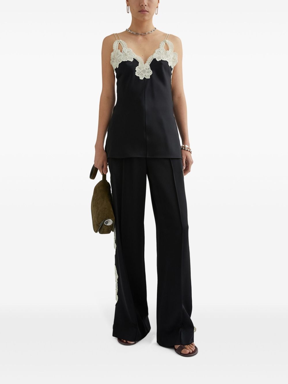 floral-embroidered top - 2