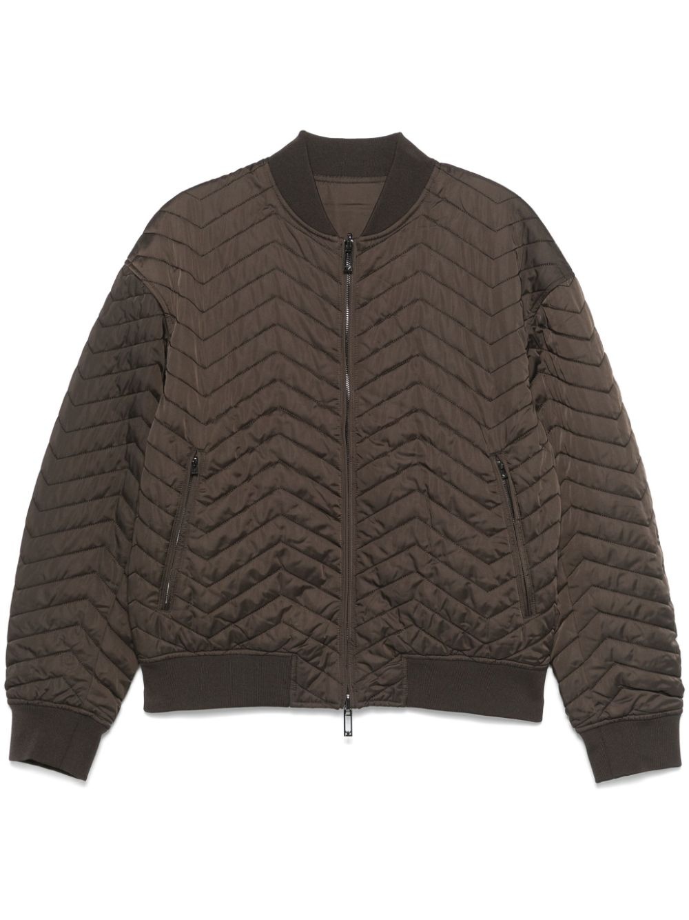 chevron-quilted jacket - 1