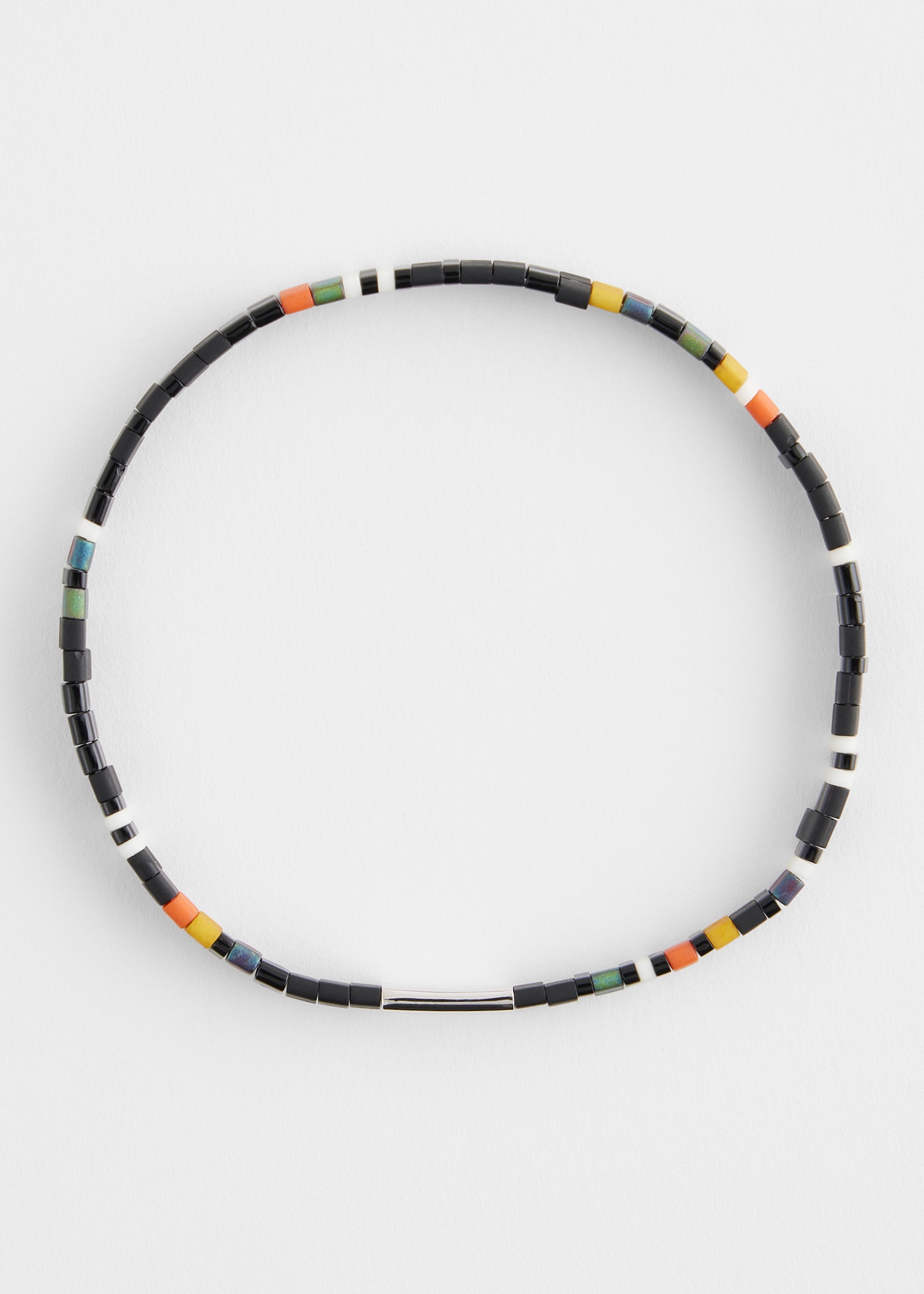 Multicolour Flat Bead Bracelet - 3