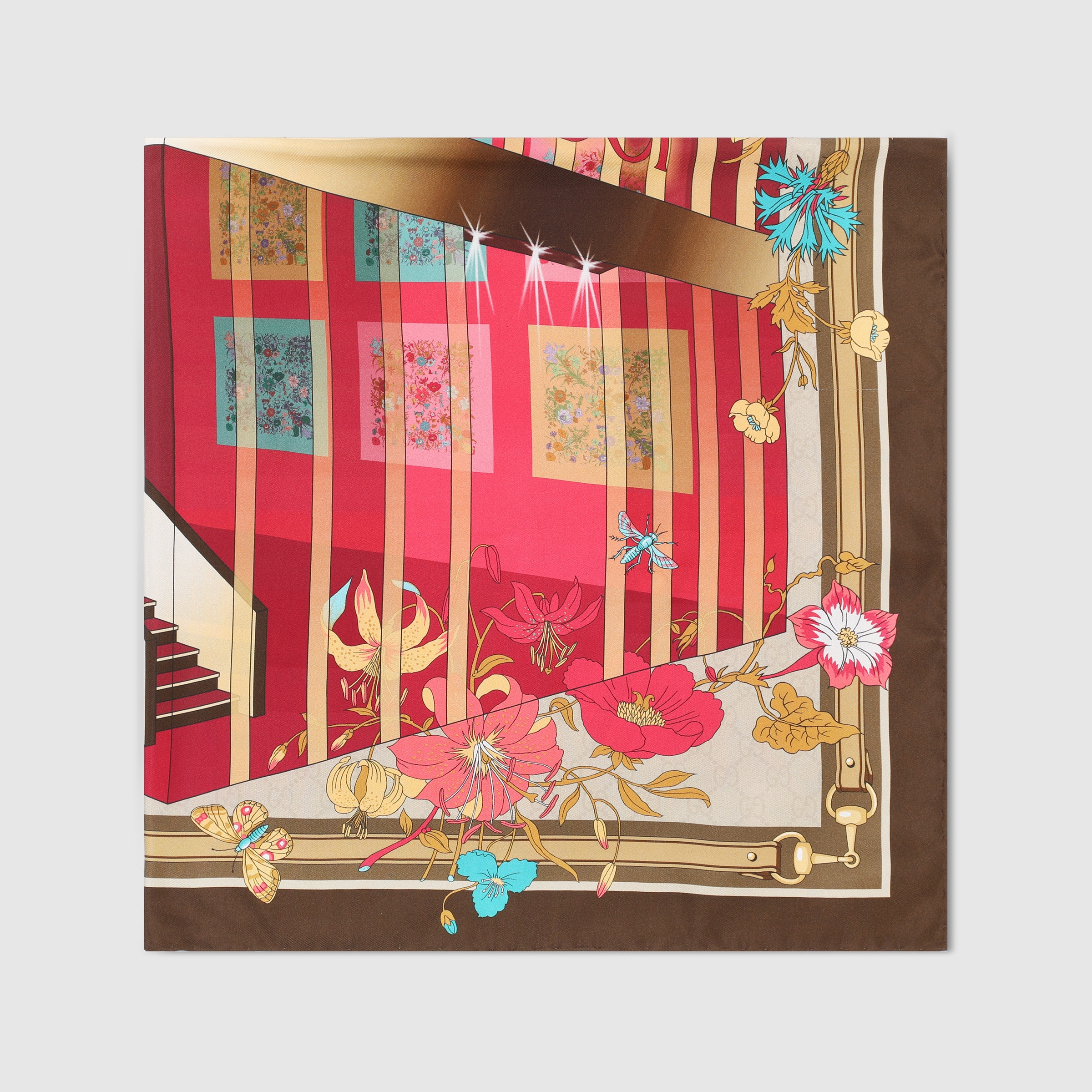 Printed silk twill carré - 2