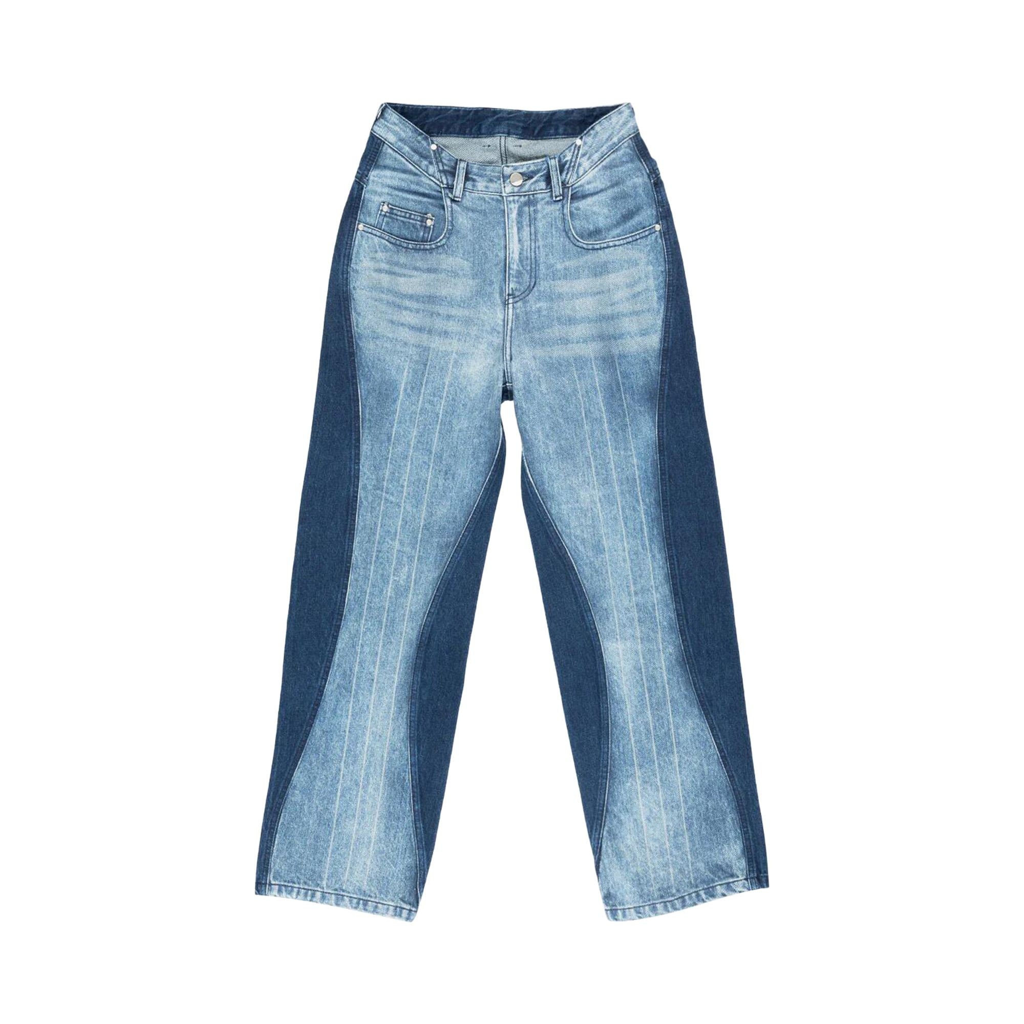 Ader Error Semi-Oversized Fit Denim Jeans 'Blue' - 1