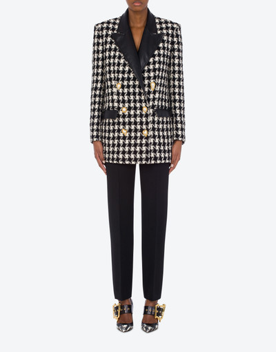 Moschino MORPHED BUTTONS HOUNDSTOOTH BOUCLÉ JACKET outlook