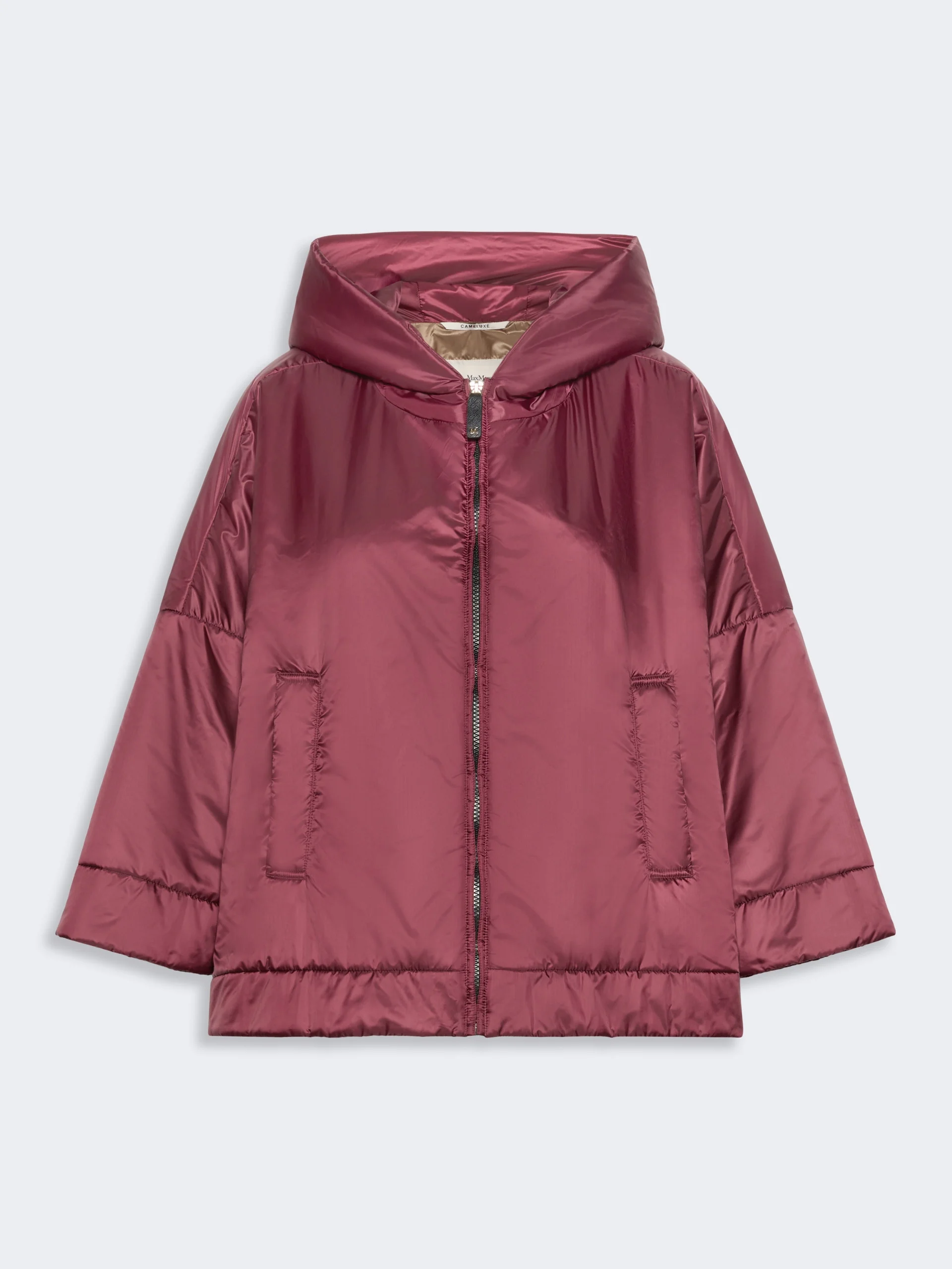 FIORE Padded, hooded jacket in water-repellent canvas - RED - 1