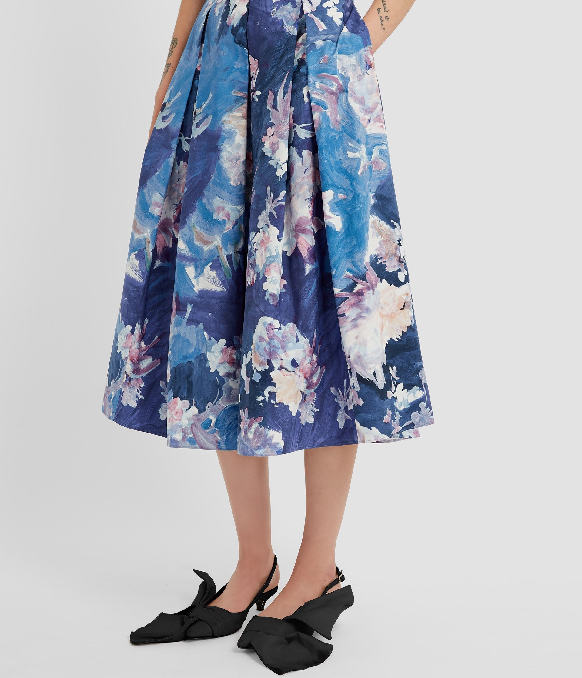 PLEATED MIDI SKIRT - 4