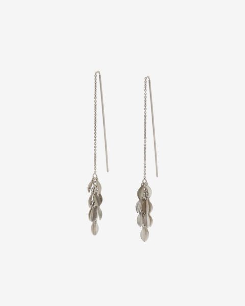 METAL SHINY LEAF EARRINGS - 1