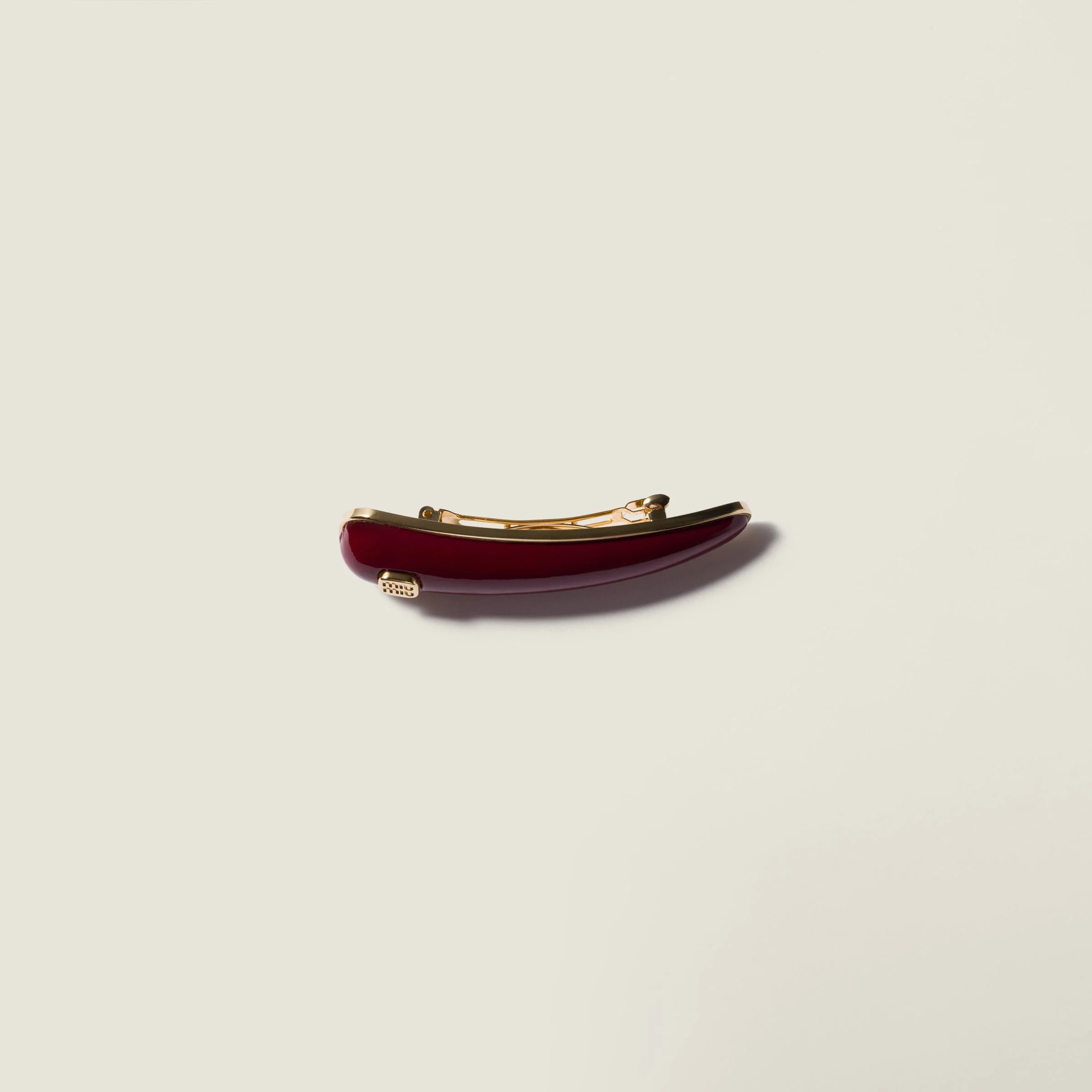 Patent leather hair clip - 1