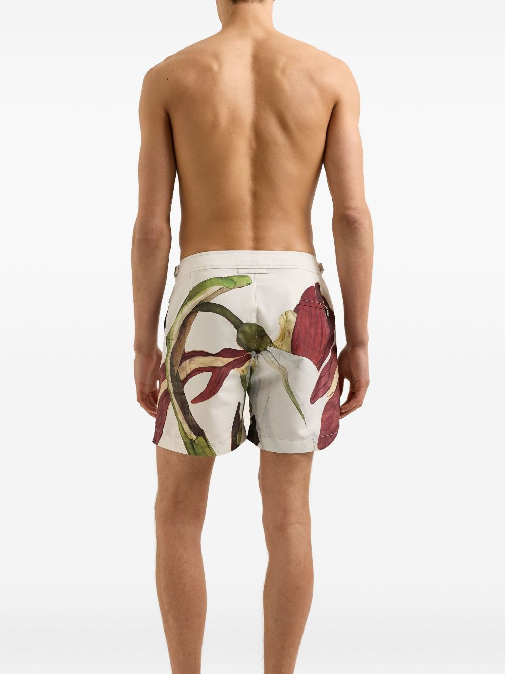 Bulldog floral-print swim shorts - 4