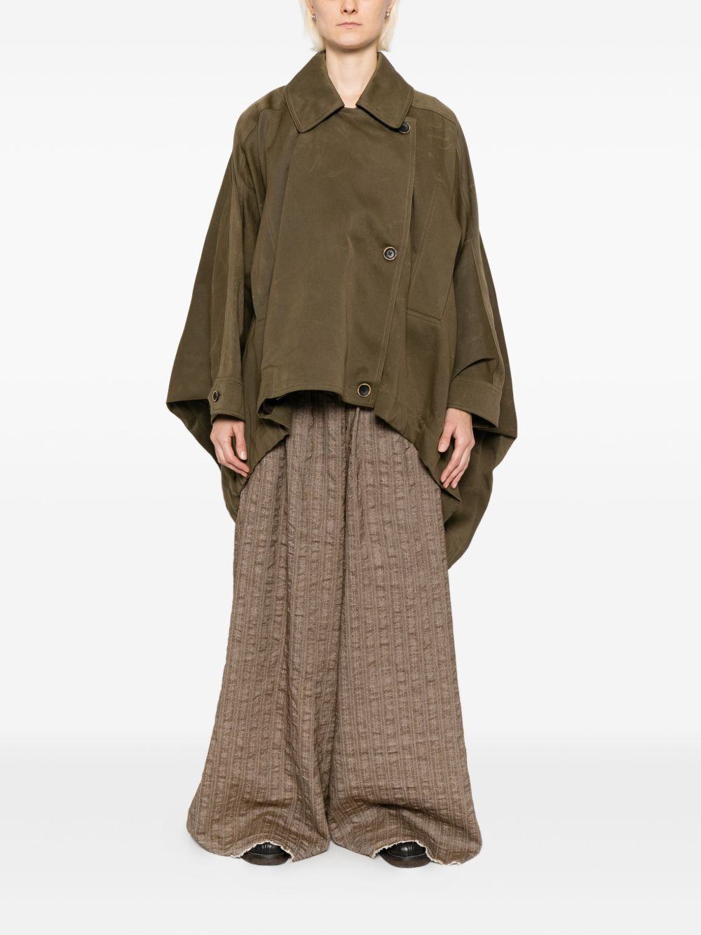 textured wide-leg trousers - 2