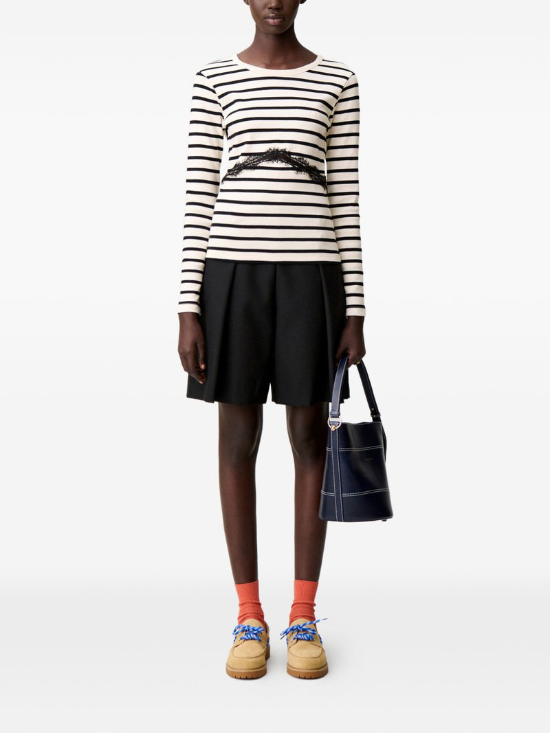 Claudie Pierlot striped lace-band top outlook