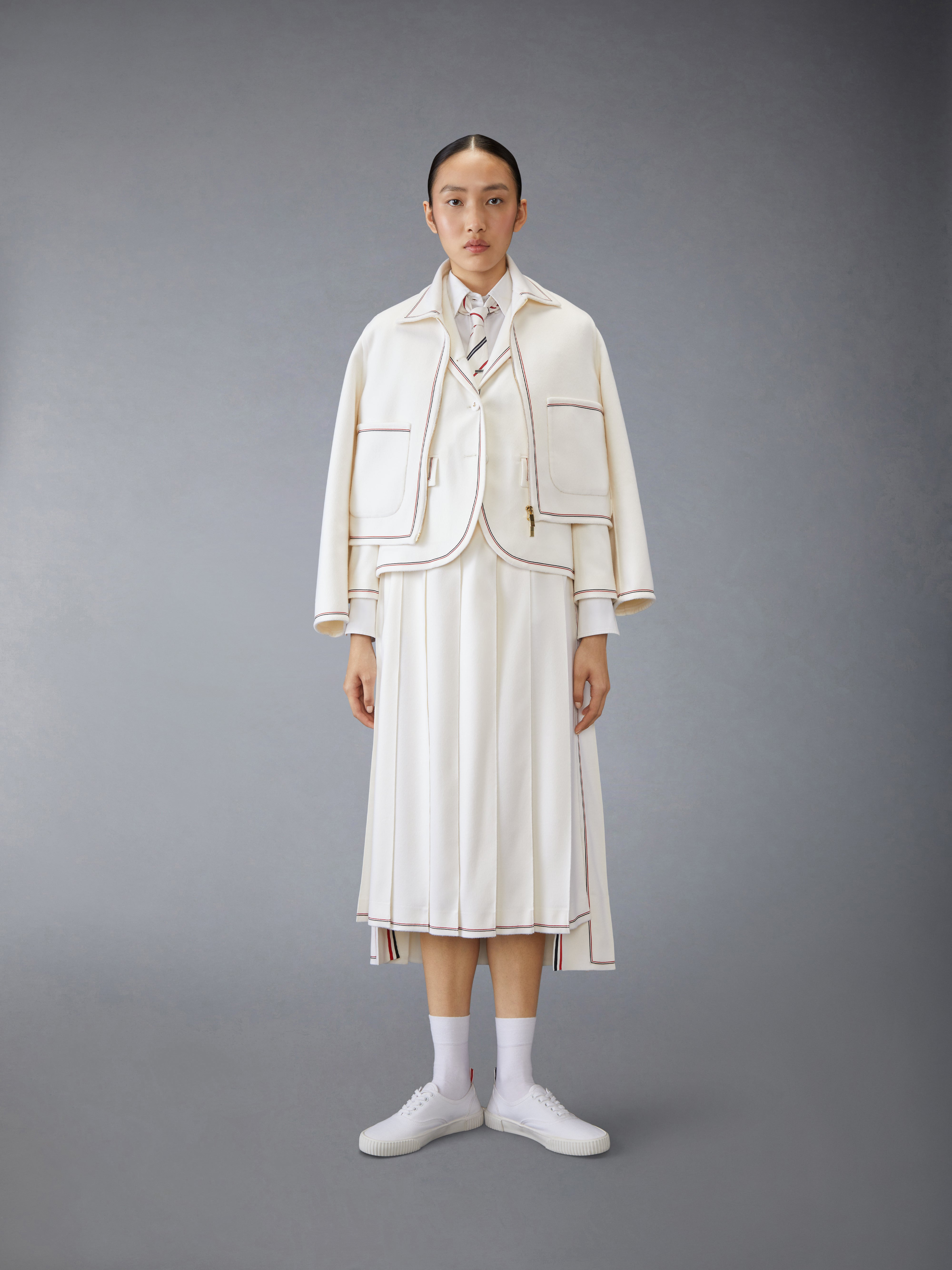 Classic Cashmere Pleated Skirt - 5