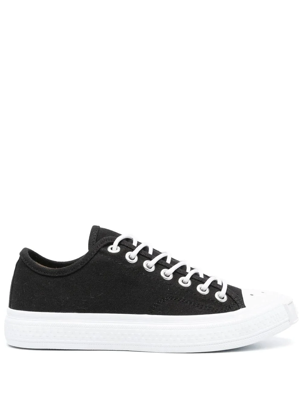 contrasting toe-cap low-top sneaker - 1
