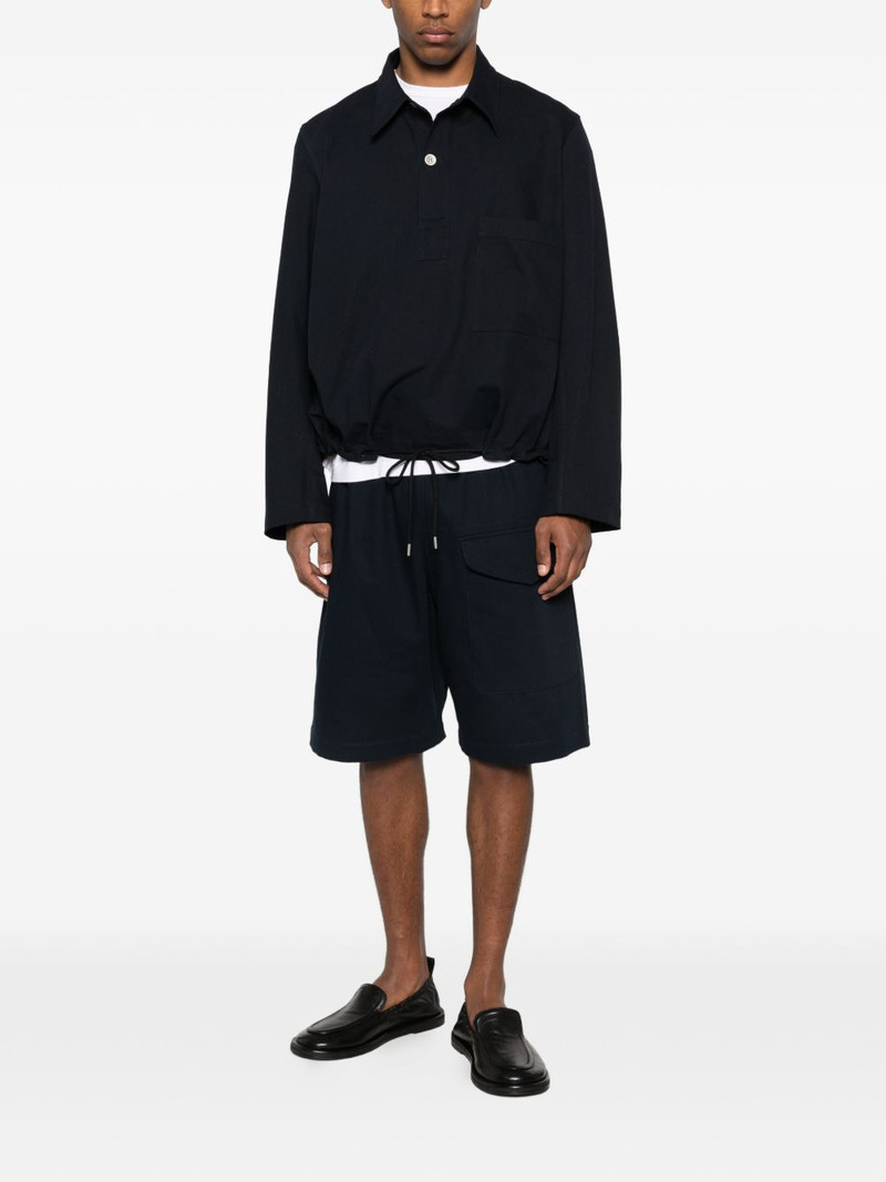 Studio Nicholson drawcord-hem chest-pocket shirt outlook