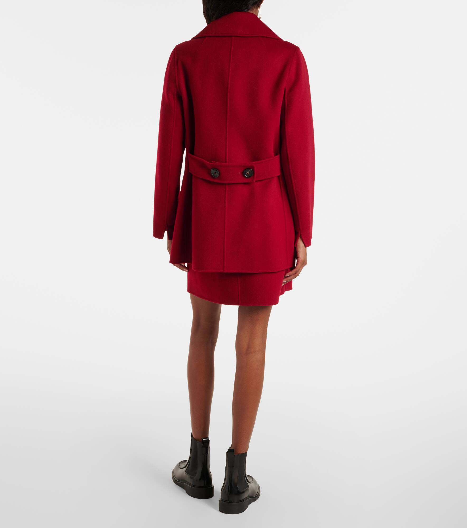 Caban double-breasted virgin wool peacoat - 3