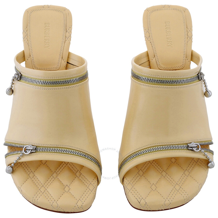 Burberry 85Mm Decorative-Zip Leather Sandals - 3