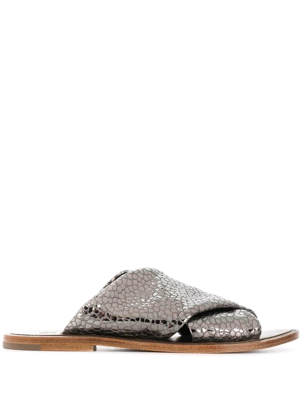 lizard-effect metallic sliders - 1