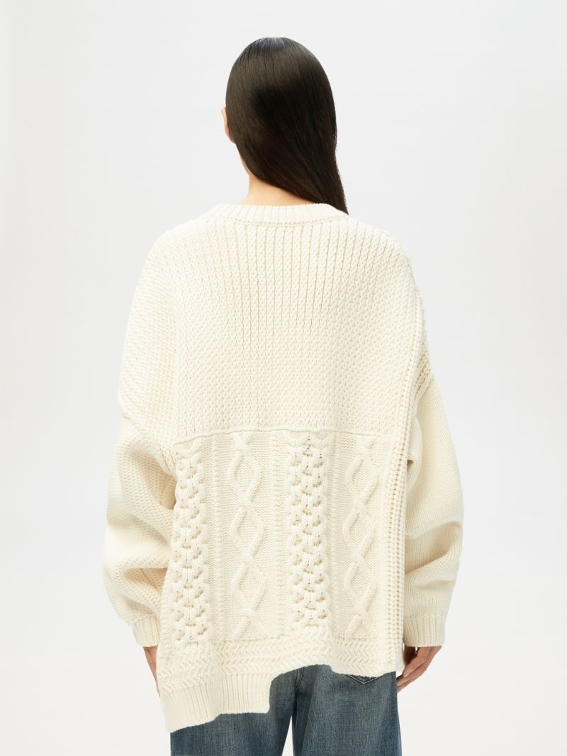 PATCHWORK KNIT CREWNECK - 5