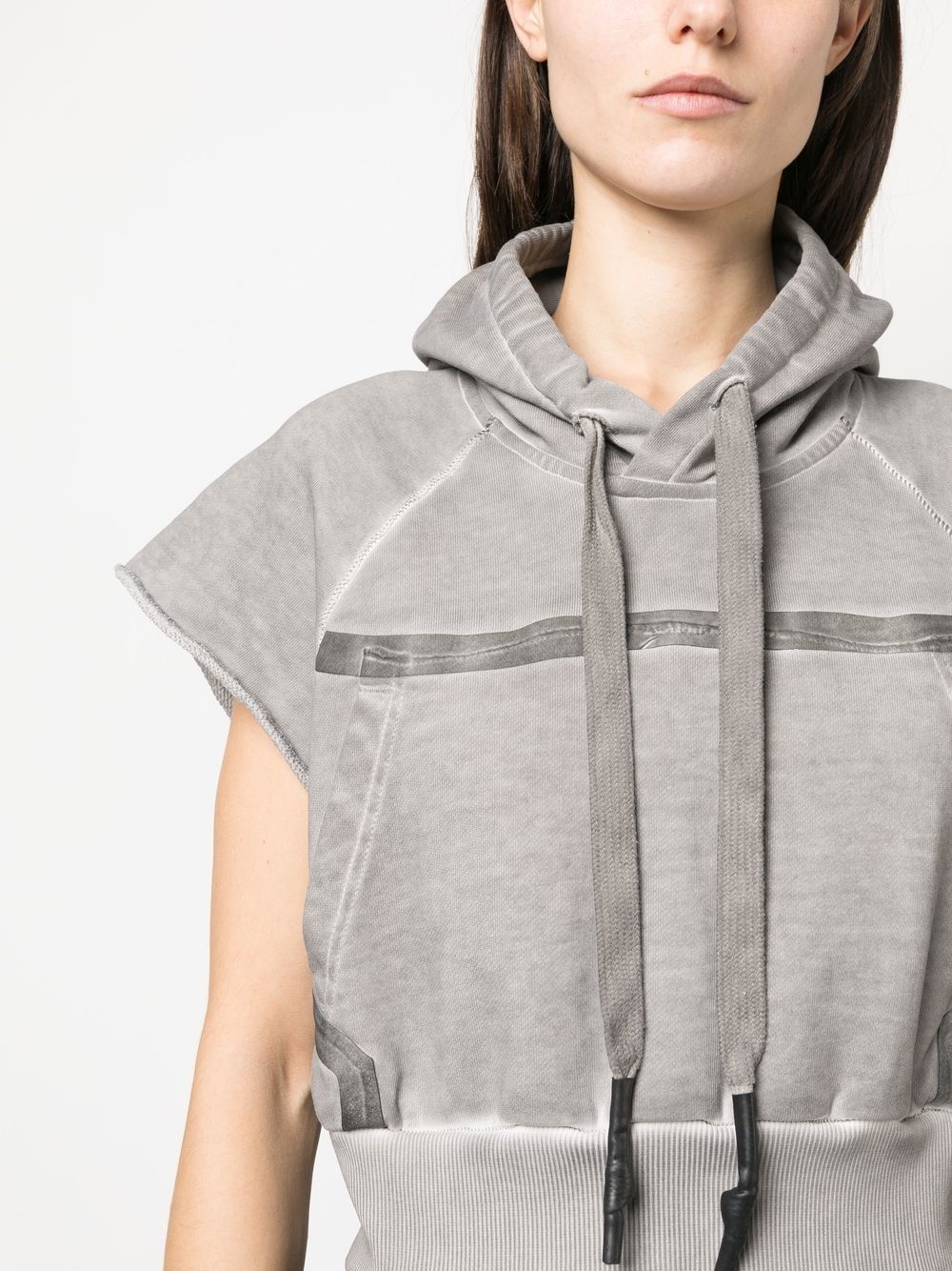short-sleeved pullover hoodie - 5