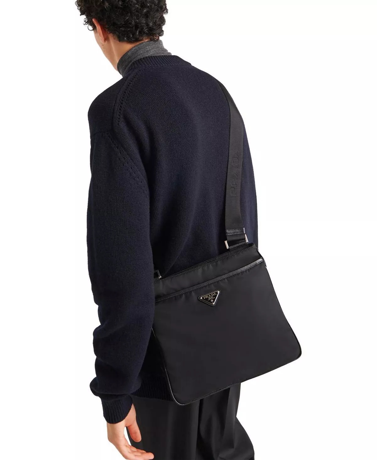 Re-Nylon and Saffiano Shoulder Bag - 3