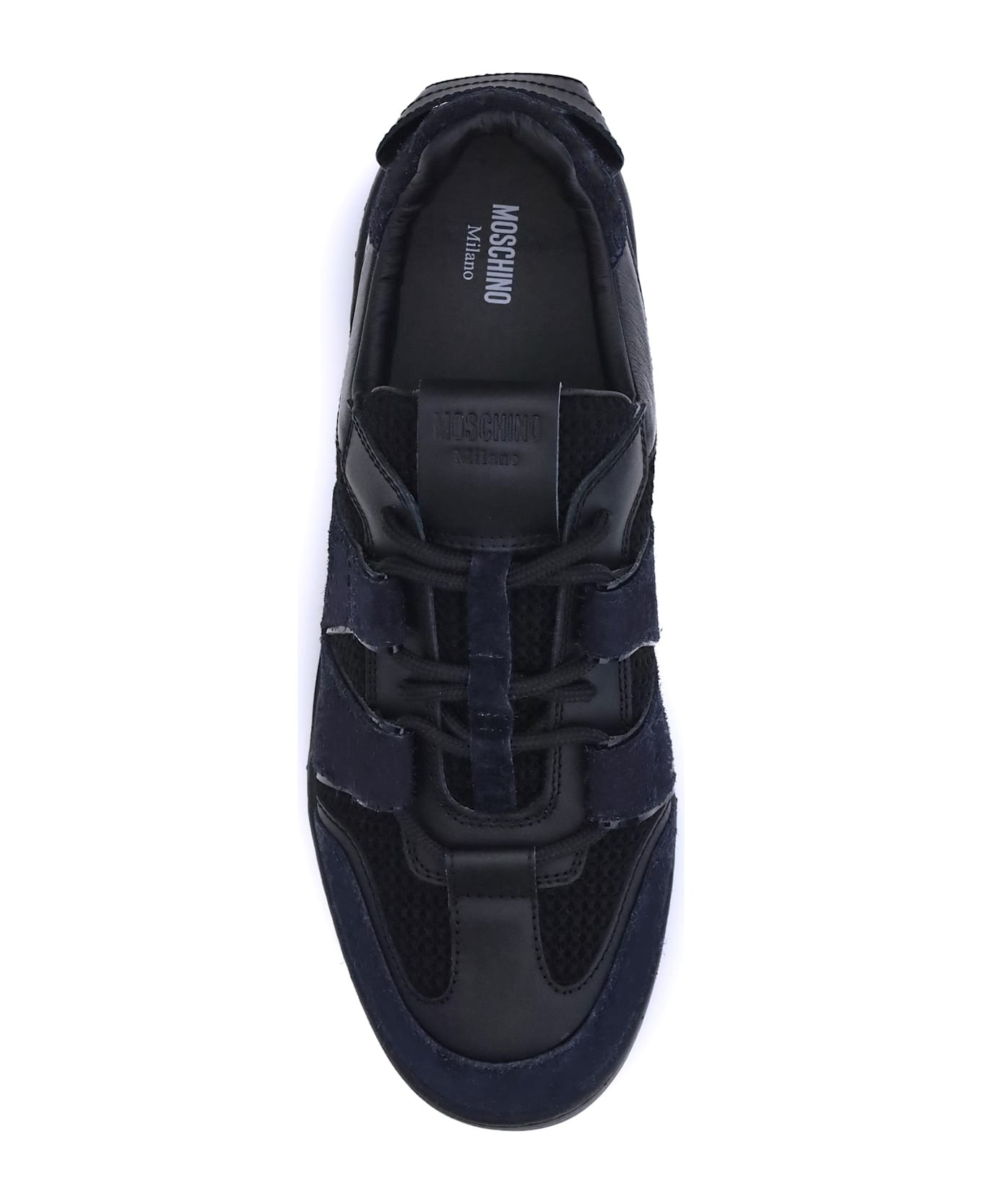 Leather And Mesh Sneakers - 4