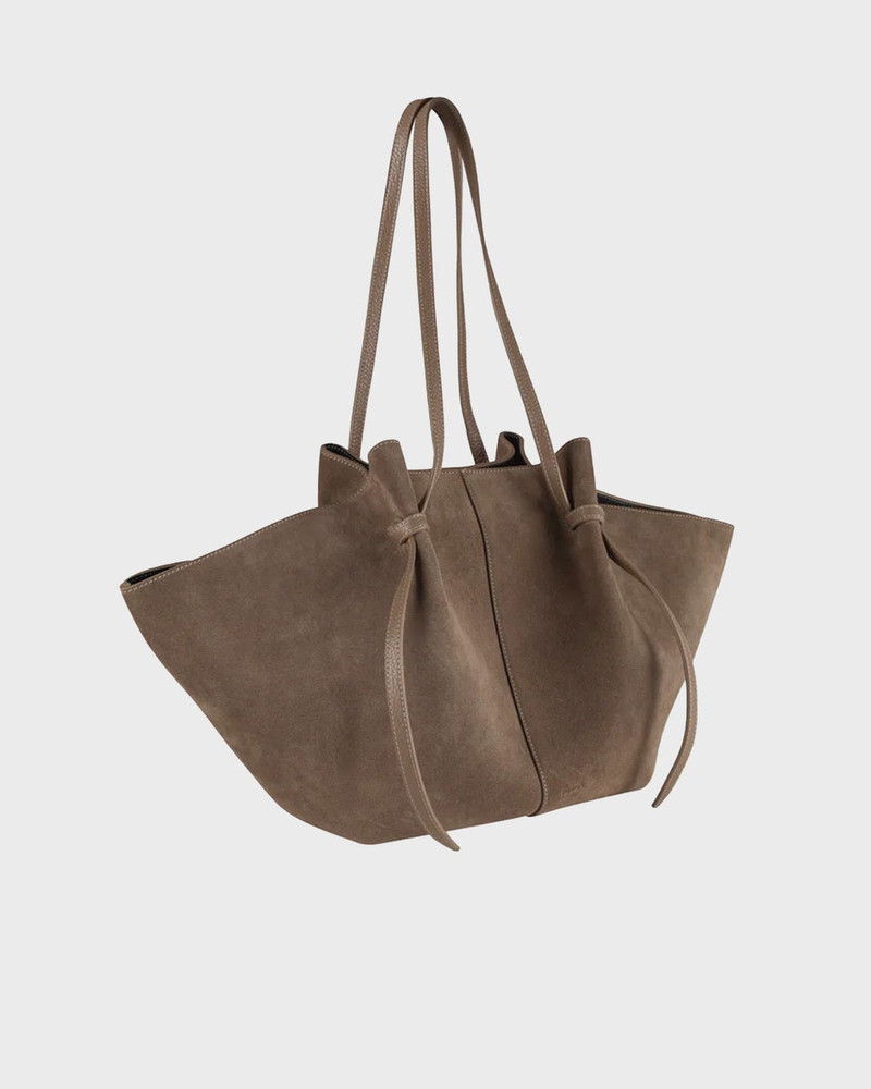 Yuzefi Large Mochi Suede Bag  Taupe ONESIZE outlook