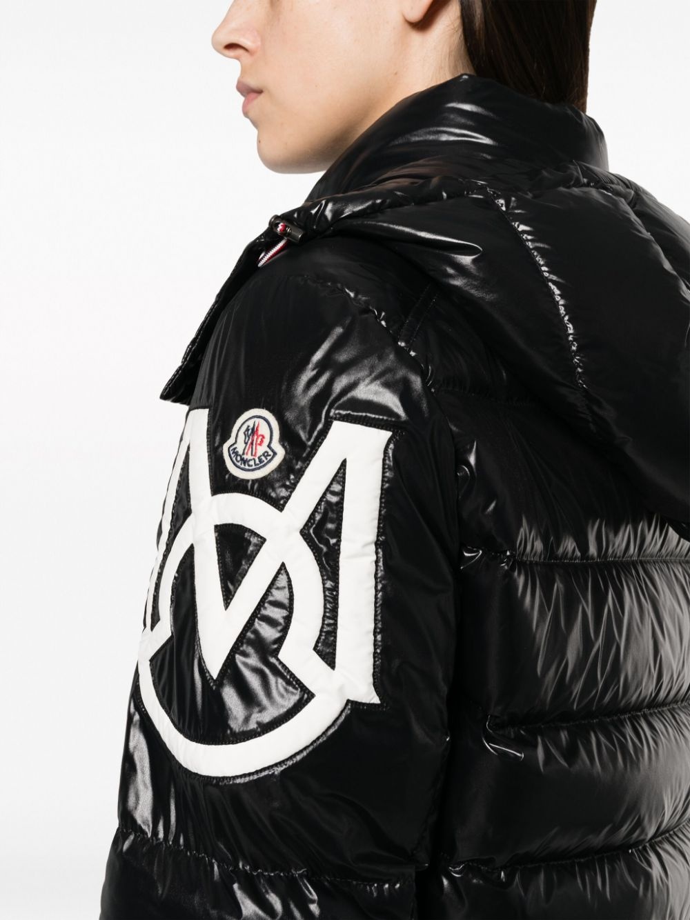 Saulx logo-patch puffer jacket - 5