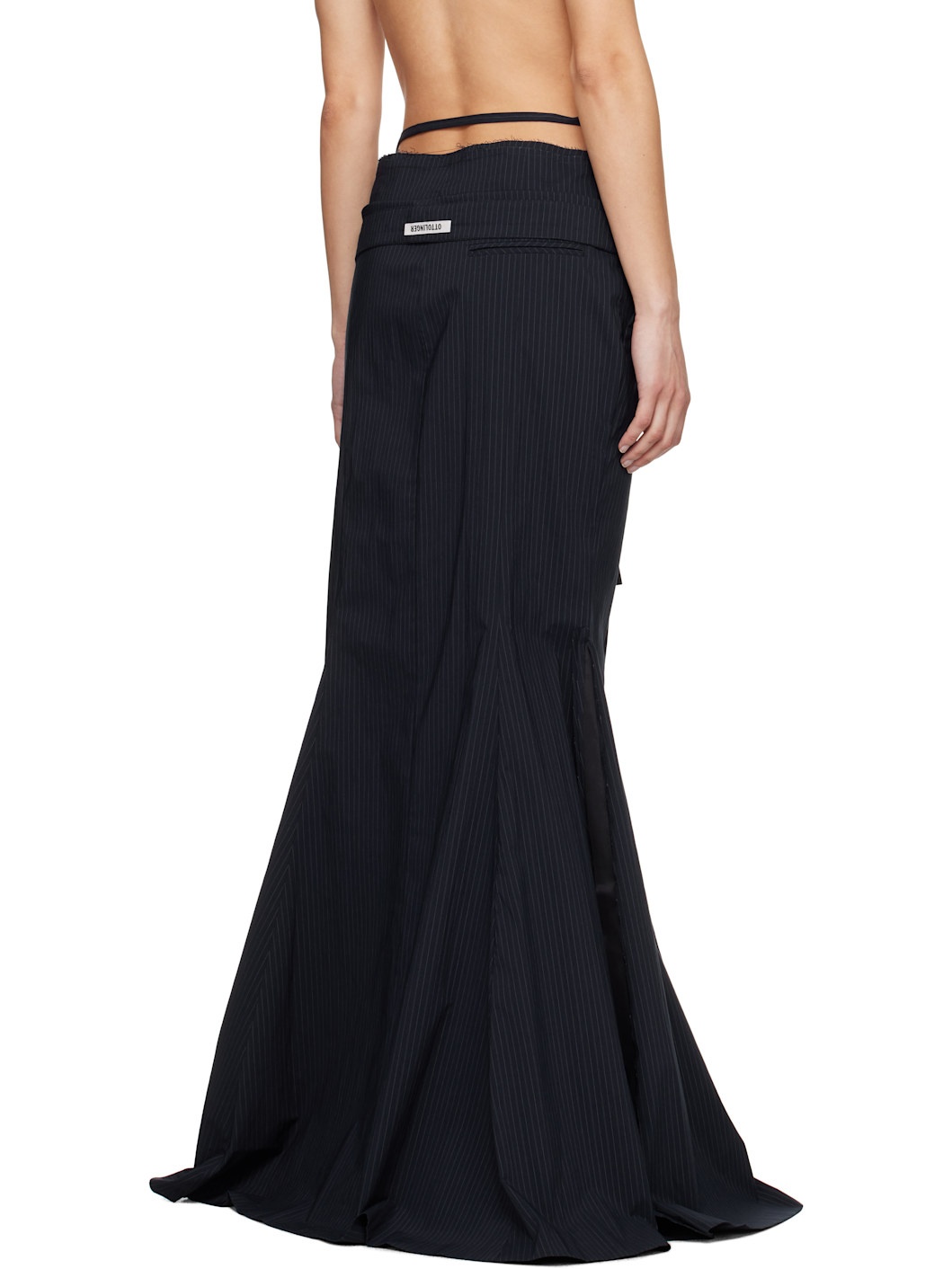 Navy Mermaid Suit Maxi Skirt - 3