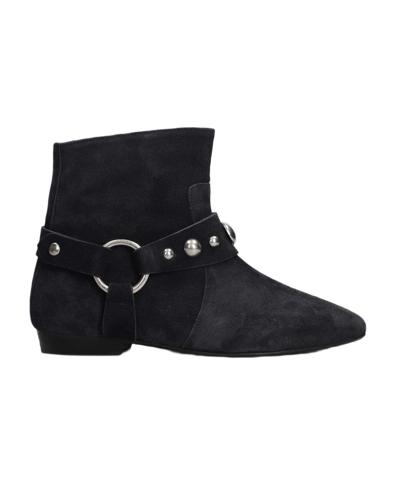 Siago Low Heels Ankle Boots In Black Suede - 1