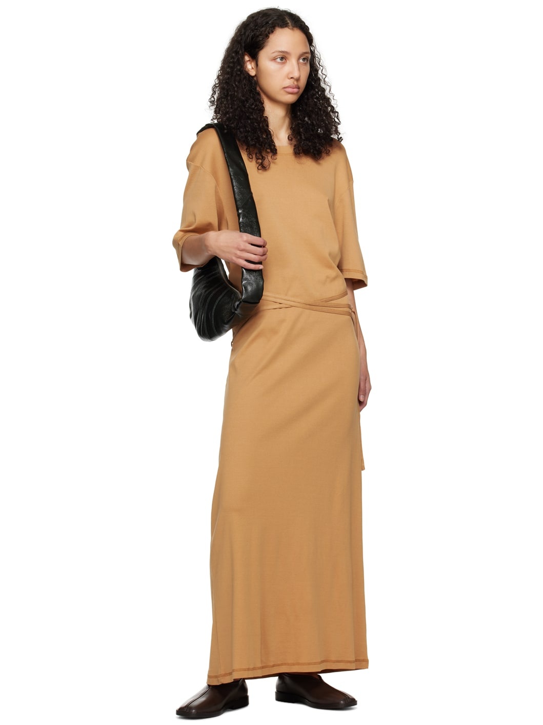 Brown Flat Piped Slippers - 5