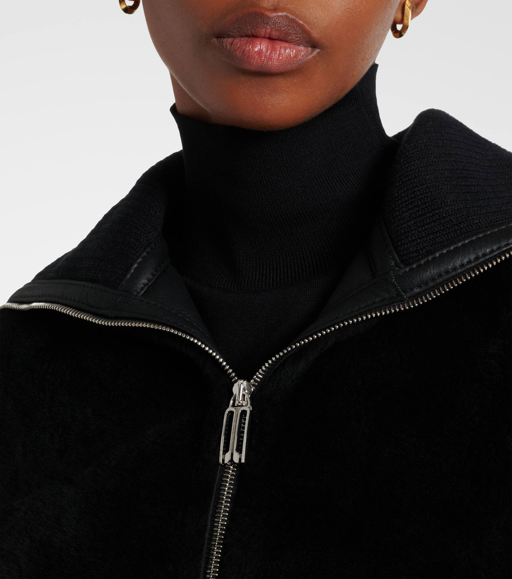 Shearling bomber jacket - 4