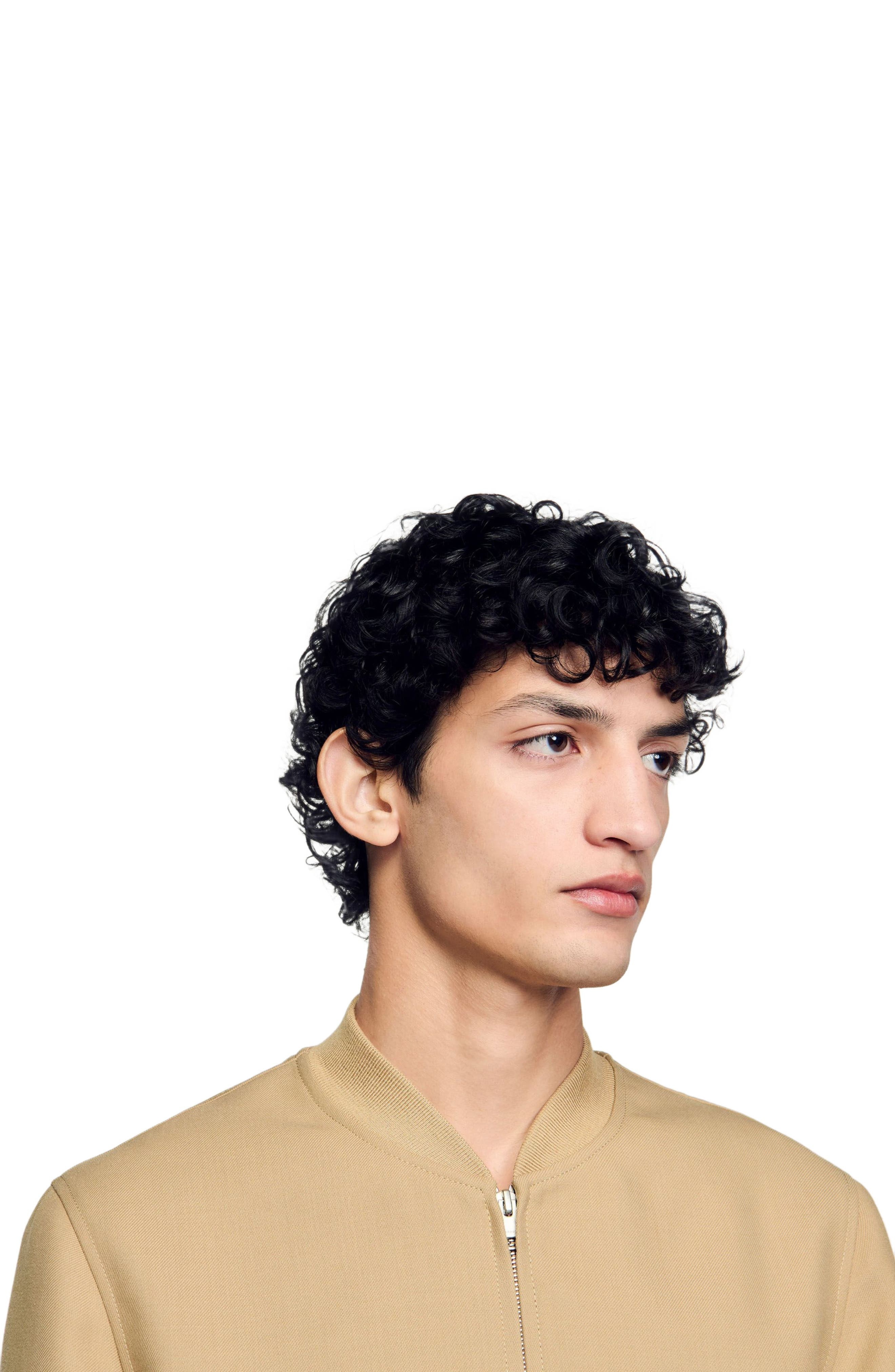 SANDRO Zip-up jacket in Nut at Nordstrom - 4