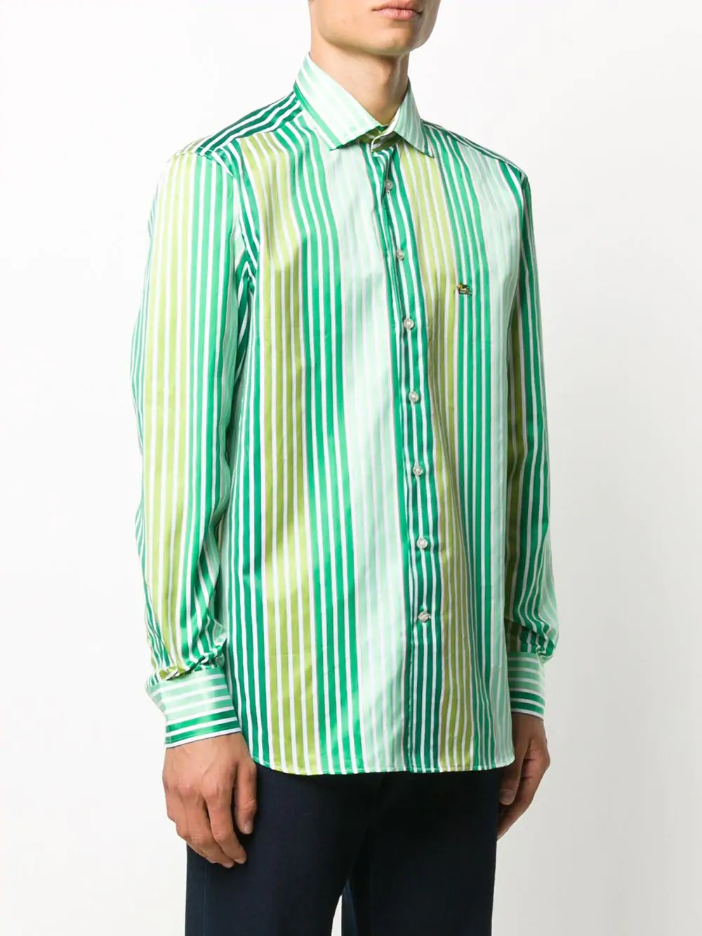 striped print shirt - 3