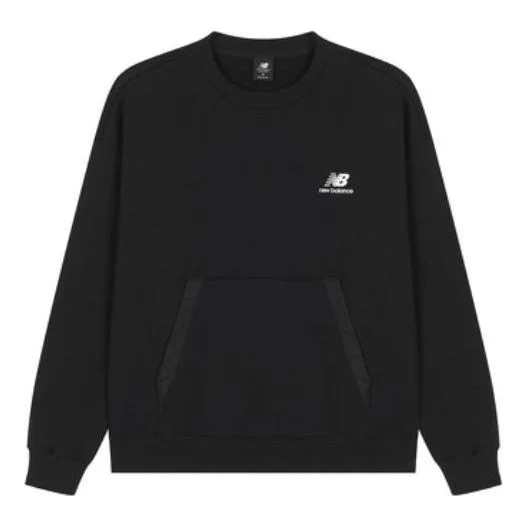 새로운 밸런스 클래식 로고 스웨터 '블랙 화이트' AMT23359-BK - 1