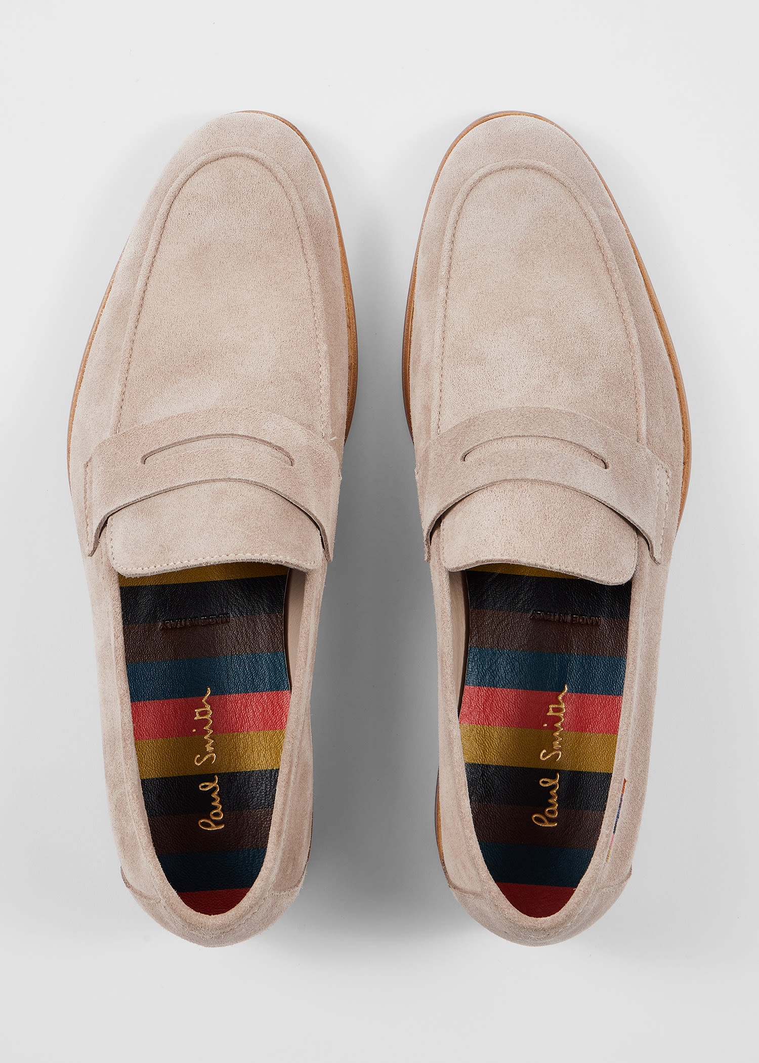 Mushroom Suede 'Figaro' Loafers - 3