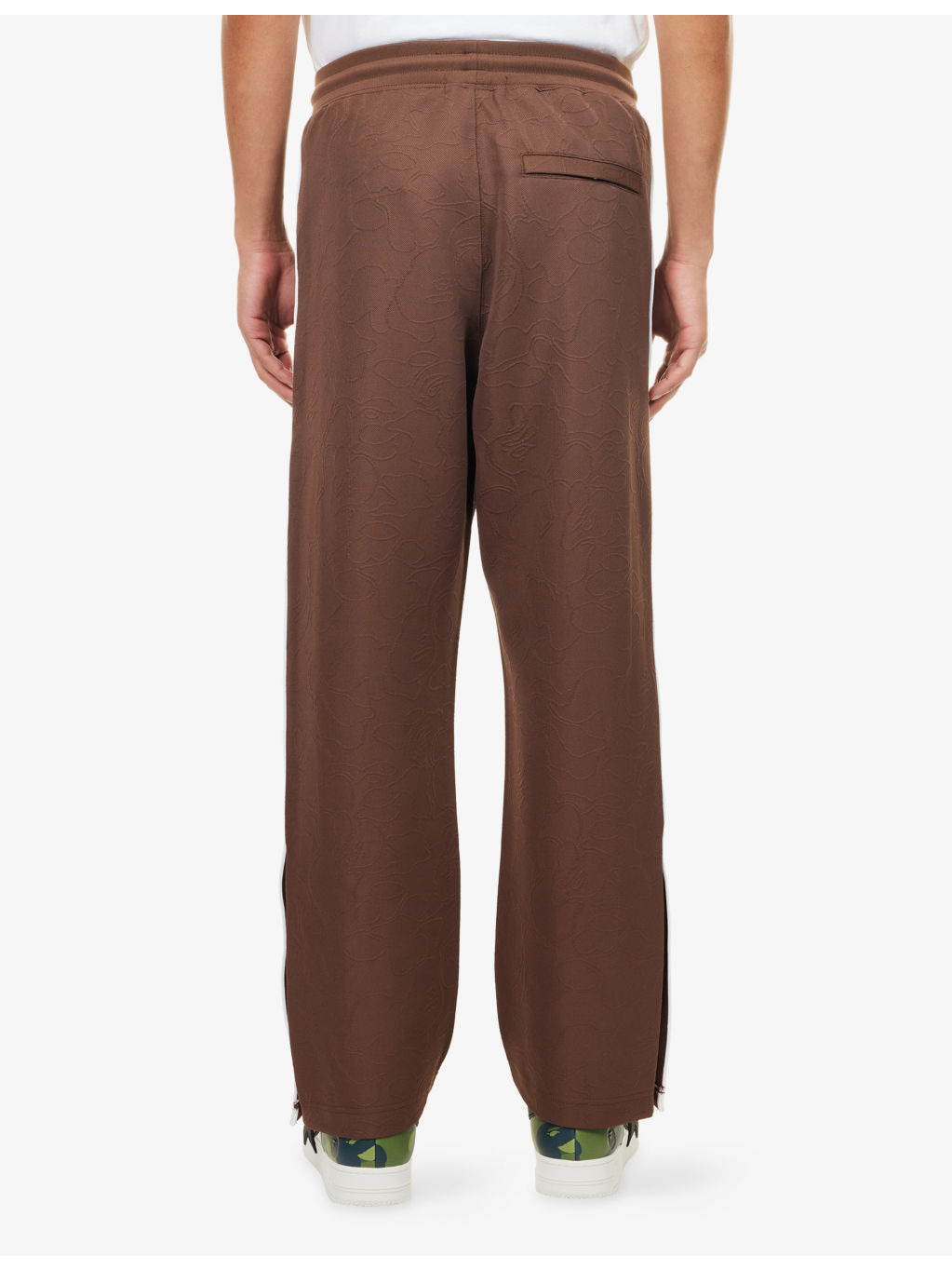 Line Camo Straight-Leg Woven Jogging Bottoms - 4