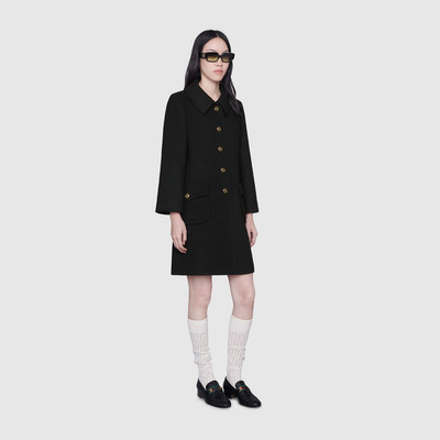 GUCCI Wool coat with logo buttons outlook