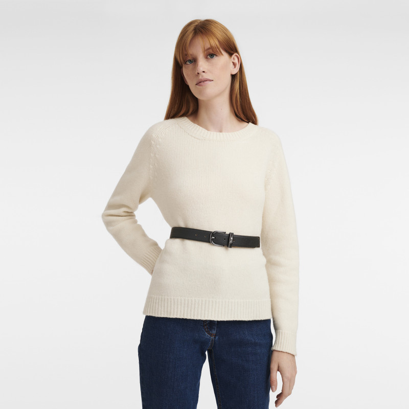 Longchamp Roseau Essential Ladies' belt Black - Leather outlook