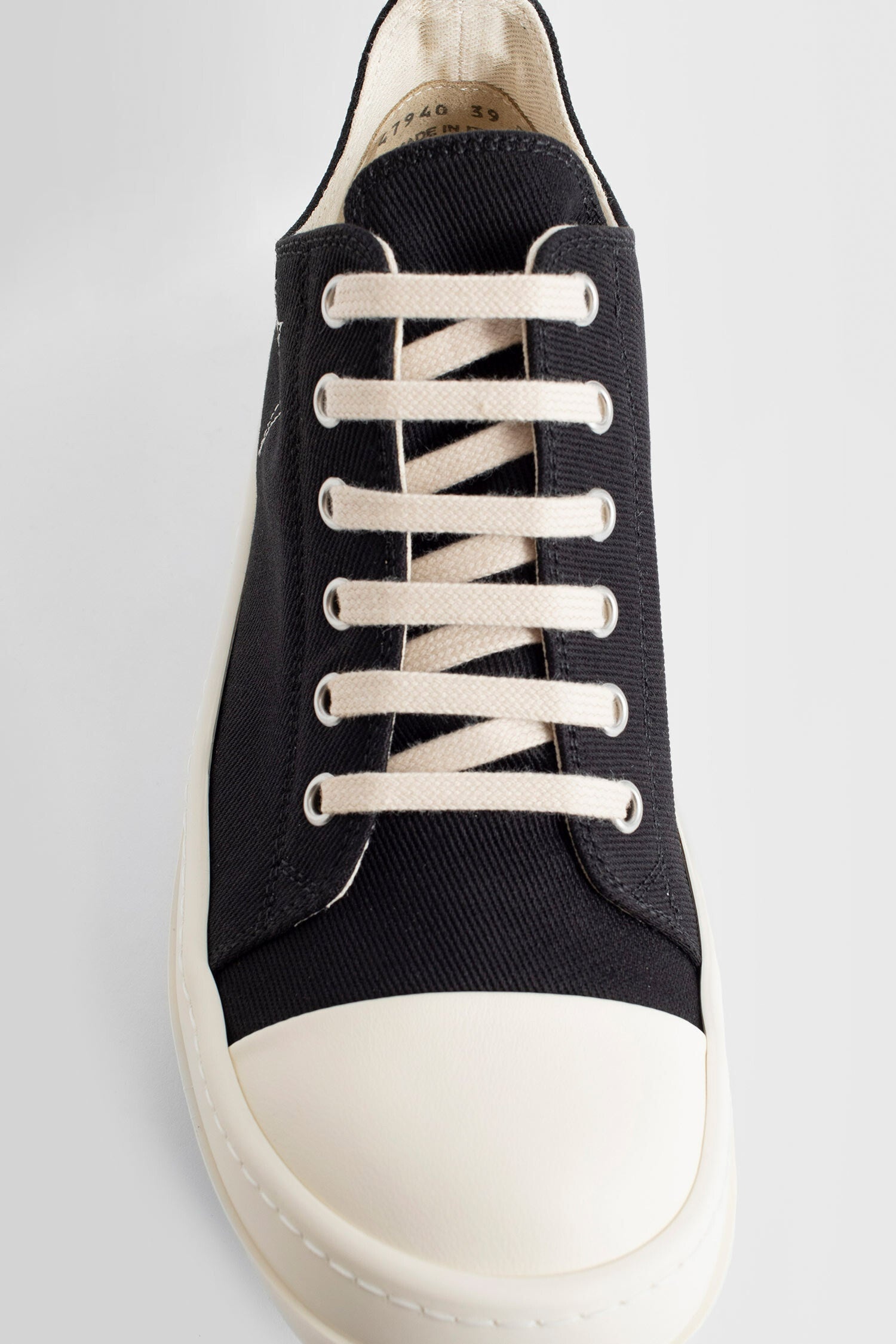 RICK OWENS WOMAN BLACK SNEAKERS - 5