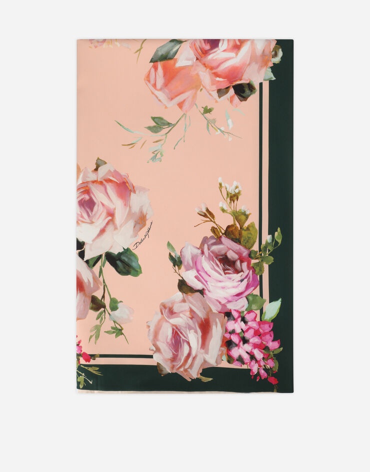 Rose-print charmeuse hijab - 4