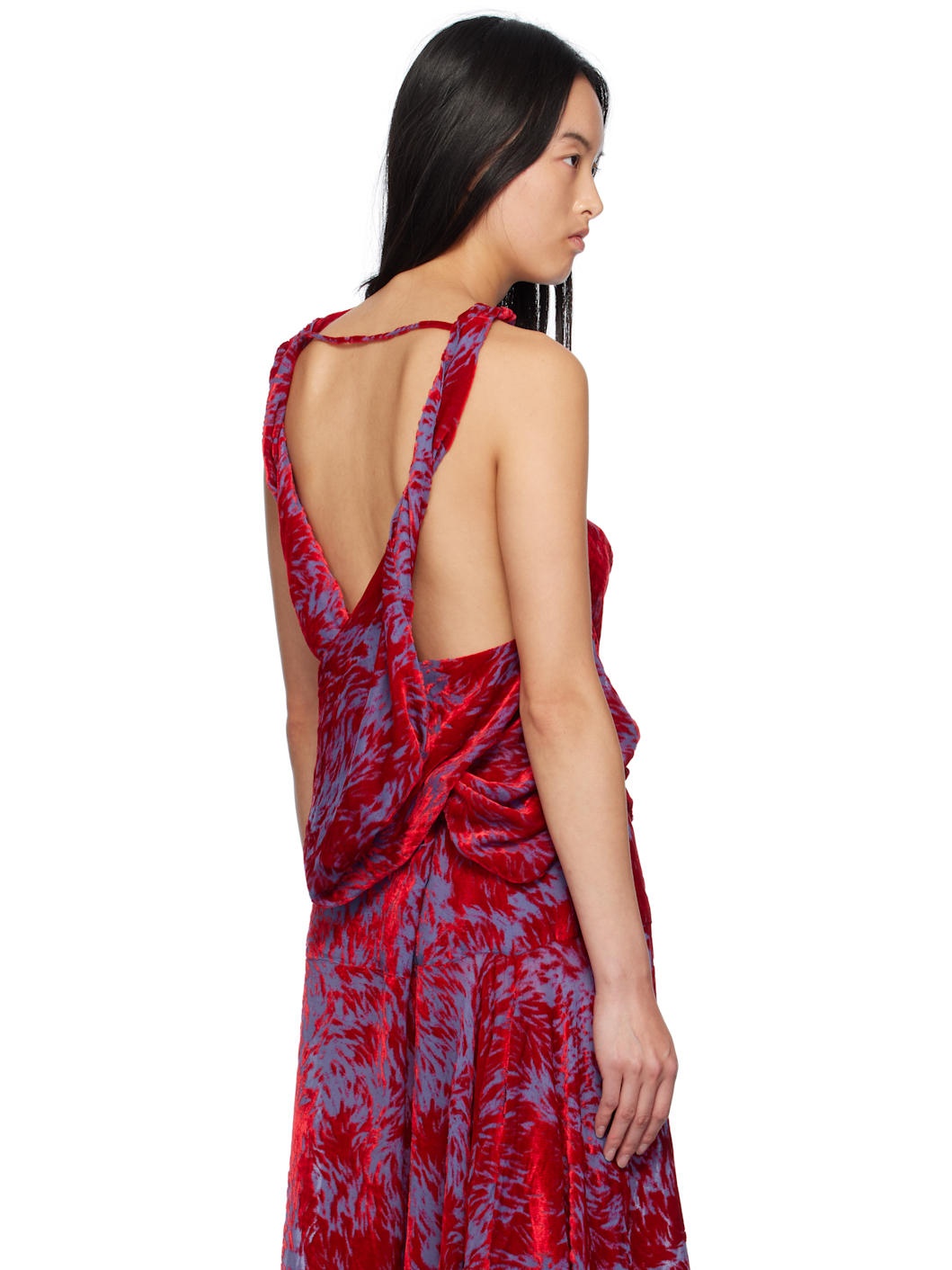 SSENSE Exclusive Red & Purple Twisted Straps Tank Top - 3