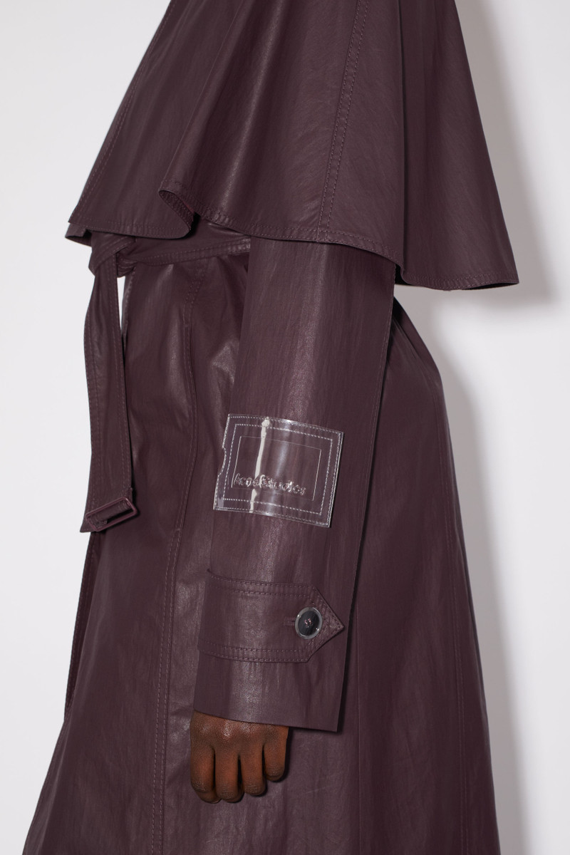 Belted trench coat - Aubergine purple 5