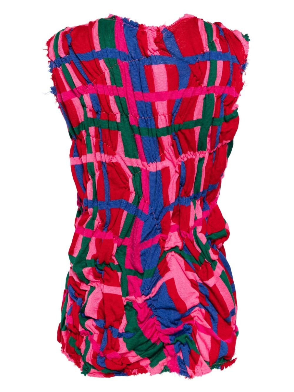 knitted asymmetric design vest - 2