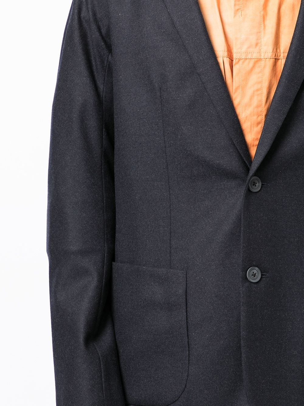 notched-lapels single-breasted blazer - 5