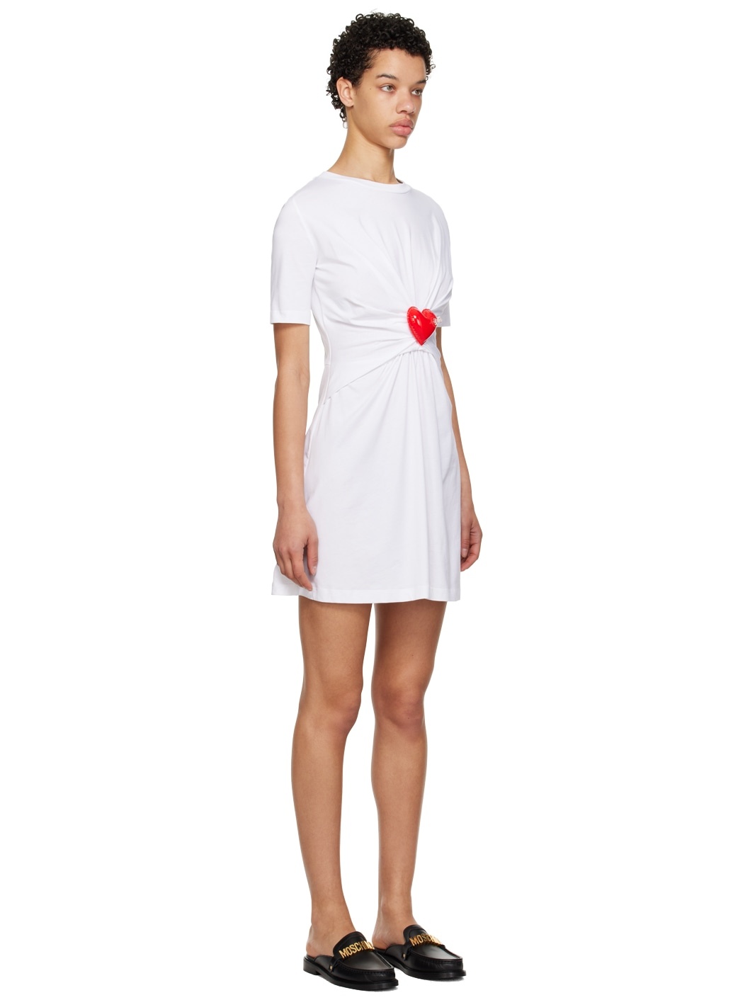 White Inflatable Heart Minidress - 2
